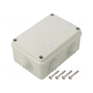 Enclosure: junction box | X: 88mm | Y: 128mm | Z: 58mm | wall mount | IP55