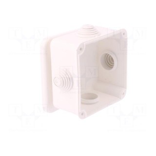 Enclosure: junction box | X: 90mm | Y: 90mm | Z: 50mm | wall mount | IP55