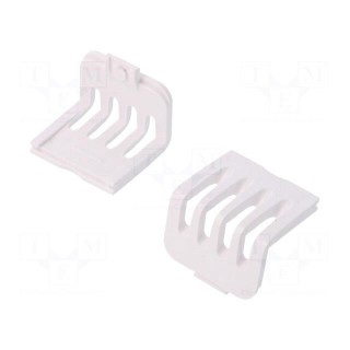 Stopper | ABS | white | vented | 10pcs.