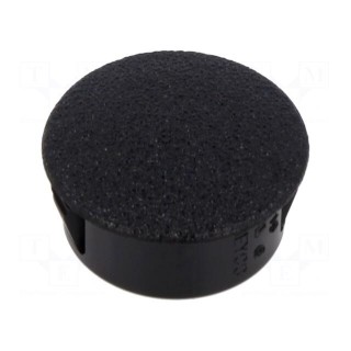 Stopper | polyamide | Wall thick: 0.8÷1.6mm | H: 11.5mm | black