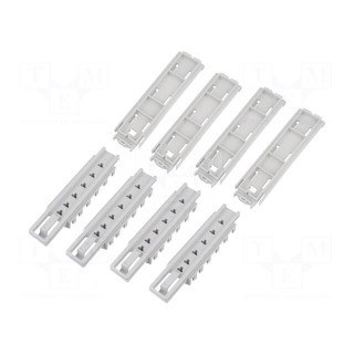 Set of mounting brackets for mounting DIN rails | L: 156mm | grey