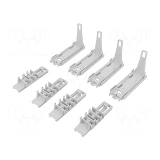 Set of mounting brackets for mounting DIN rails | L: 75mm