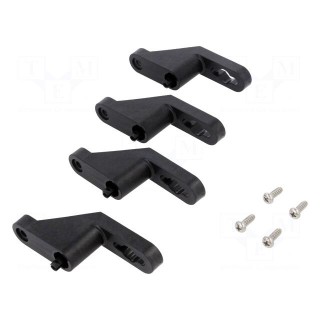 Set of wall holders | L: 95mm | W: 20mm | H: 40mm | Colour: black
