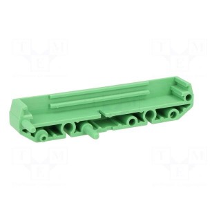 DIN rail mounting bracket | polyamide | 77x11.25mm | Body: green