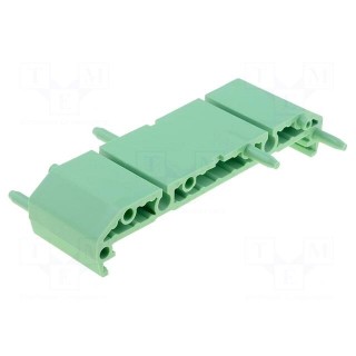 DIN rail mounting bracket | polyamide | 77x22.5mm | Body: green