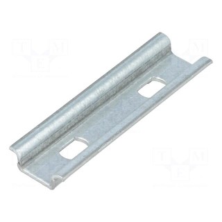 DIN rail | steel | W: 15mm | H: 5mm | L: 49.5mm | for enclosures