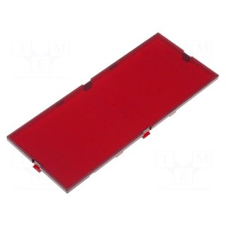 Front panel | X: 42mm | Y: 102mm | Z: 2.6mm | MODULBOX | red