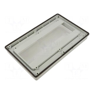 Hinged front panel | polycarbonate | 213x133x40mm | IP55