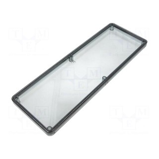 Inspection windows | polycarbonate | W: 80mm | H: 12.5mm | L: 228mm