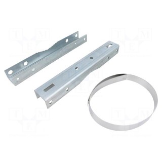 Pole mounting kit | galvanised steel | 295mm