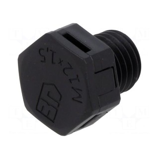 Pressure compensation device | IP68 | Thread: M12 | Body: black | 10mm