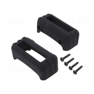 Silicone protector | thermoplastic rubber | Colour: black | 2pcs.