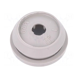 Ventilation seal | elastomer thermoplastic TPE | IP44 | light grey