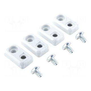 Wall mounting element | BOCUBE | light grey | 4pcs.