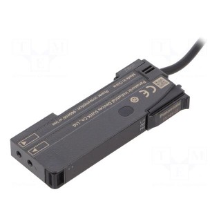 Sensor: optical fiber amplifier | NPN | IP40 | Connection: lead 2m