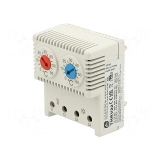 Sensor: thermostat | NC + NO | 10A | 250VAC | screw terminals | IP20