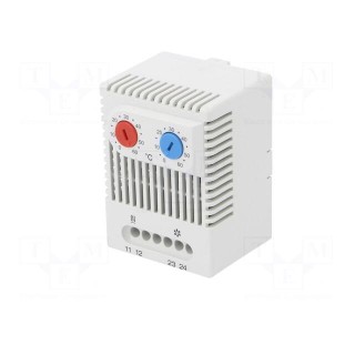 Sensor: thermostat | Contacts: NC + NO | 10A | 250VAC | IP20 | -45÷80°C