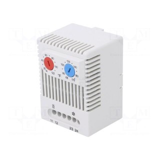 Sensor: thermostat | Contacts: NC + NO | 10A | 250VAC | IP20 | -45÷80°C