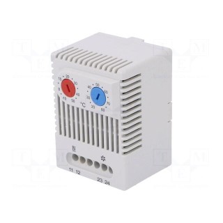 Sensor: thermostat | Contacts: NC + NO | 10A | 250VAC | IP20
