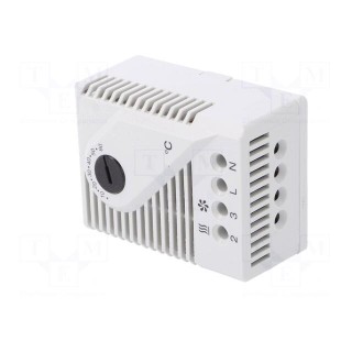 Sensor: thermostat | Contacts: SPDT | 10A | 120VAC | IP20 | Mounting: DIN