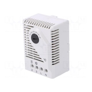 Sensor: thermostat | Contacts: SPDT | 10A | 120VAC | IP20 | Mounting: DIN