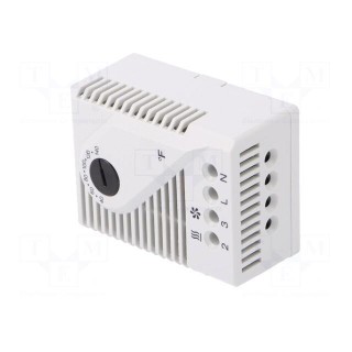 Sensor: thermostat | Contacts: SPDT | 10A | 250VAC | IP20 | Mounting: DIN