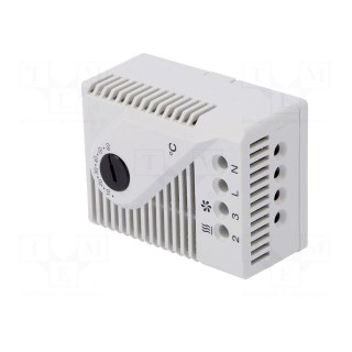 Sensor: thermostat | Contacts: SPDT | 10A | 250VAC | IP20 | Mounting: DIN