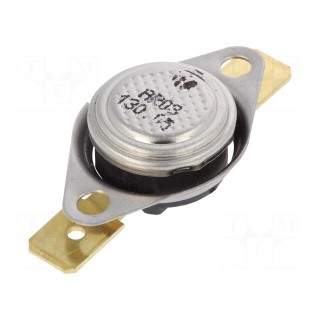 Sensor: thermostat | SPST-NC | 130°C | 16A | 250VAC | connectors 6,3mm