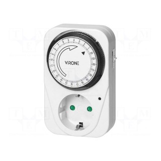 Programmable time switch | 15min÷24h | 230VAC/16A | IP20 | Schuko