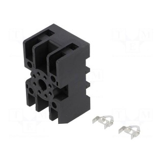 Relays accessories: socket | on panel,for DIN rail mounting