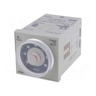 Timer | 0,05÷12min | DPDT | 250VAC/5A | Usup: 24VAC | 24VDC | octal | PIN: 8