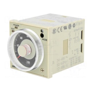 Timer | 0,05s÷300h | DPDT | 250VAC/5A | 24÷48VAC | 12÷48VDC | octal | IP40