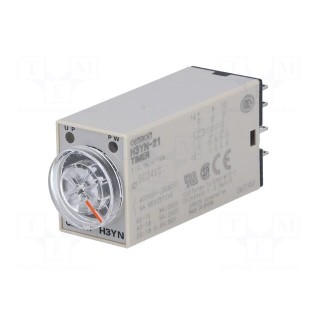 Timer | 0,1min÷10h | DPDT | 250VAC/5A | 24VDC | socket | -10÷50°C | PIN: 8