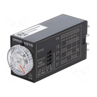 Timer | 0,1min÷10h | DPDT | 250VAC/5A | 24VDC | socket | -10÷55°C | PIN: 8