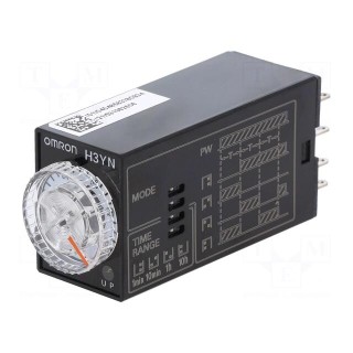 Timer | 0,1min÷10h | DPDT | 250VAC/5A | Usup: 200÷230VAC | socket | PIN: 8