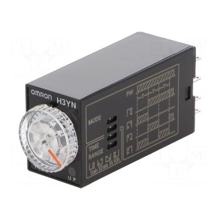 Timer | 0,1min÷10h | DPDT | 250VAC/5A | Usup: 24VAC | socket | -10÷55°C