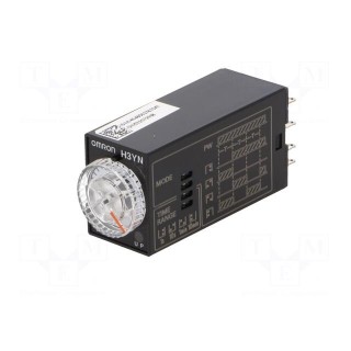 Timer | 0,1s÷10min | 4PDT | 250VAC/3A | 24VDC | socket | -10÷55°C | PIN: 14