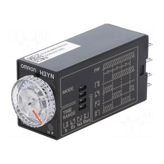 Timer | 0,1s÷10min | 4PDT | 250VAC/3A | Usup: 200÷230VAC | socket | IP40