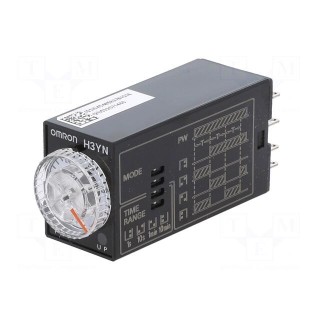 Timer | 0,1s÷10min | 4PDT | 250VAC/3A | Usup: 200÷230VAC | socket | IP40