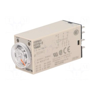 Timer | 0,1s÷10min | DPDT | 250VAC/5A | 24VDC | socket | -10÷50°C | PIN: 8