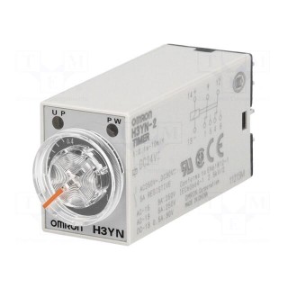 Timer | 0,1s÷10min | DPDT | 250VAC/5A | 24VDC | socket | -10÷50°C | PIN: 8