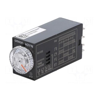 Timer | 0,1s÷10min | DPDT | 250VAC/5A | Usup: 24VAC | socket | -10÷55°C