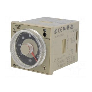 Timer | 0,1s÷600h | DPDT | 250VAC/5A | 24÷48VAC | 12÷48VDC | -10÷55°C