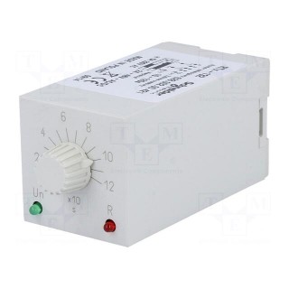 Timer | 10÷120s | DPDT | 230VAC/5A | 24÷48VAC | 24÷48VDC | undecal | IP40