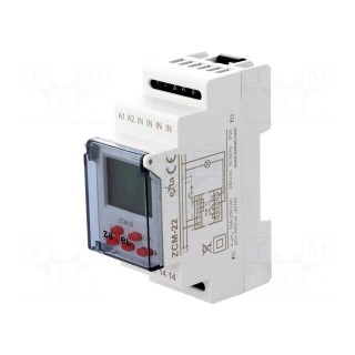 Programmable time switch | Range: 1 year | SPDT | 230VAC | PIN: 5 | IP20