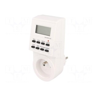 Programmable time switch | Range: 7days | 230VAC | OUT 1: 250VAC/16A