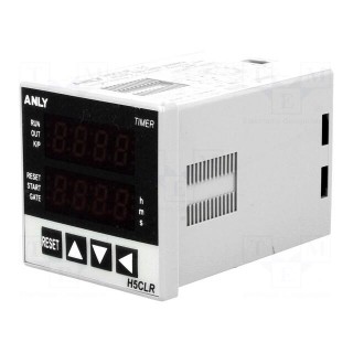 Timer | Range: 0,001s÷9999h | DPDT | 100÷240VAC | 100÷240VDC | undecal
