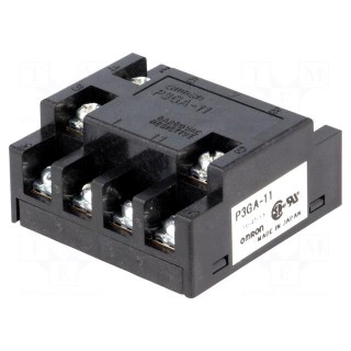 Relays accessories: socket | PIN: 11 | on panel | 6A | 250VAC | undecal