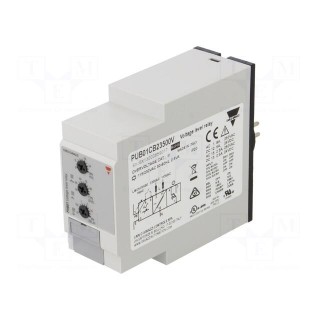 Module: voltage monitoring relay | 115/230VAC | socket | SPDT | IP20