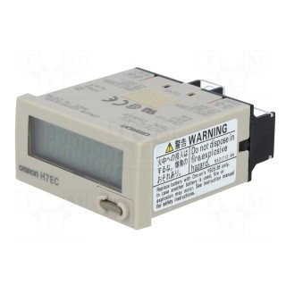 Counter: electronical | LCD | pulses | 99999999 | IP66 | on panel | H7EC